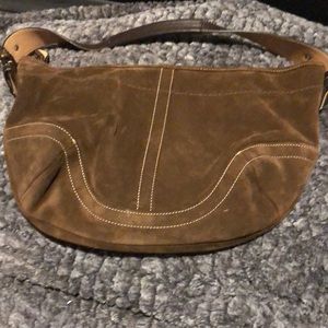Coach Brown Suede Hobo Bag